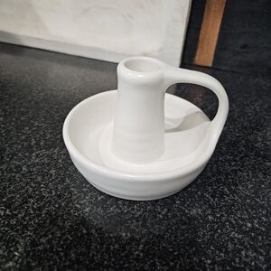 White Ceramic Candle Holder